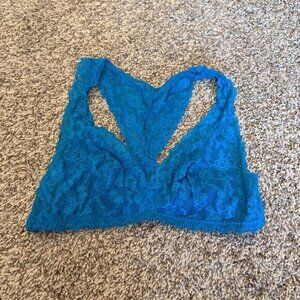 Victoria's Secret bright blue lacy bralette